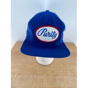 Vintage New Era Purity Mesh Snapback Hat Men's Medium-Large Blue Red White